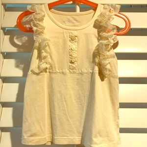 Matilda Jane cream stretch lace tank top size 6